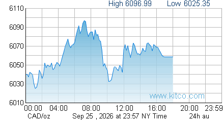 Gold 24 hour chart