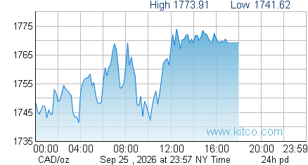 Palladium 24 hour chart