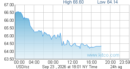 Silver 24 hour chart