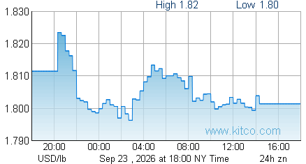 Zinc 24 hour chart