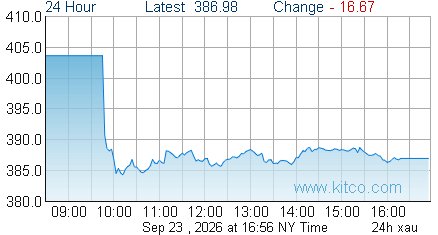 XAU Index 24 hour chart